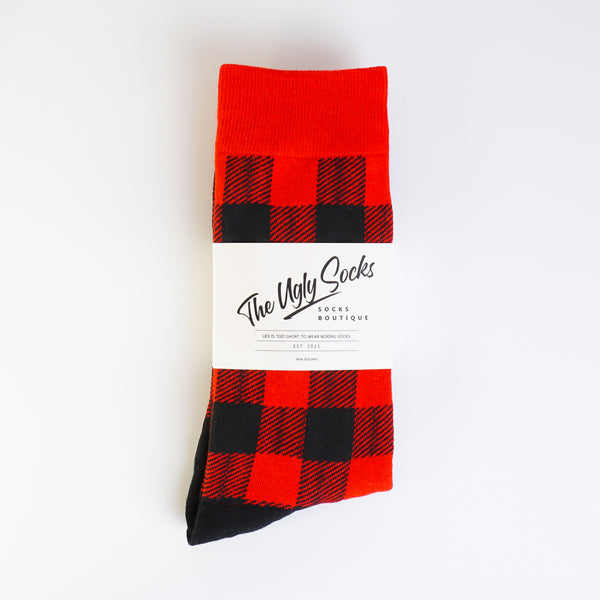 Red Checkered Socks