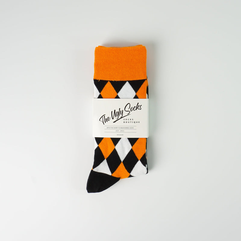 Orange Diamond Socks